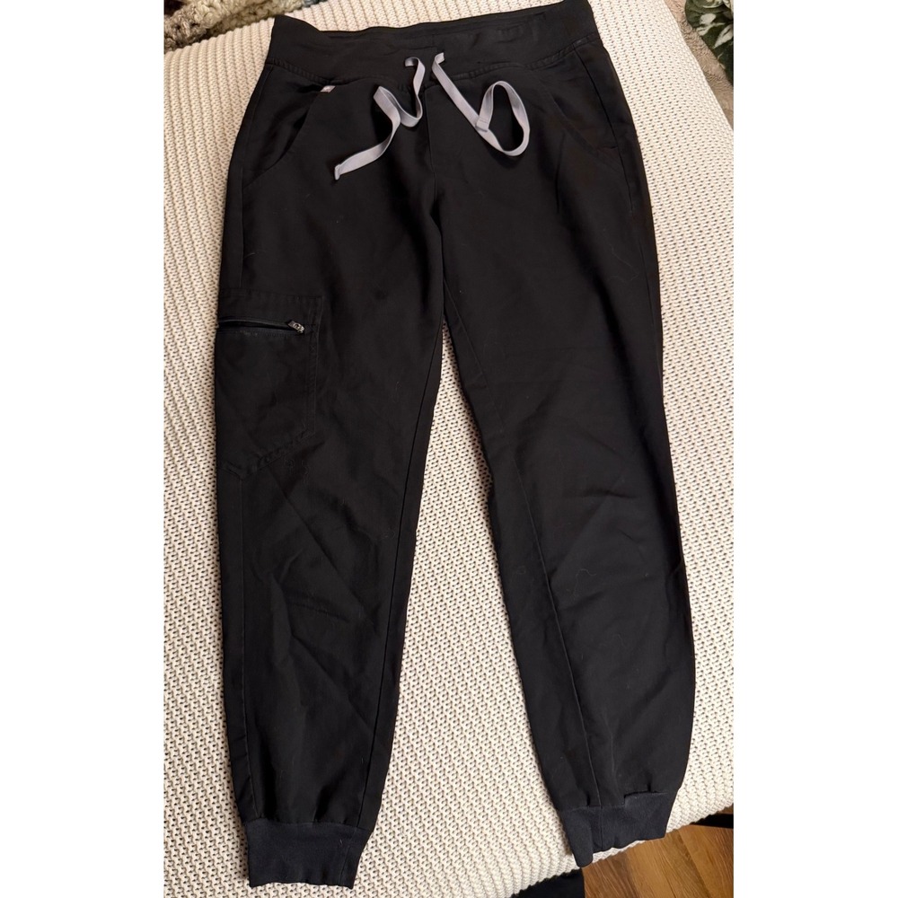 Figs Zamora Jogger Scrub Pants Black XS Petite Technical Collection W119ZW200SP